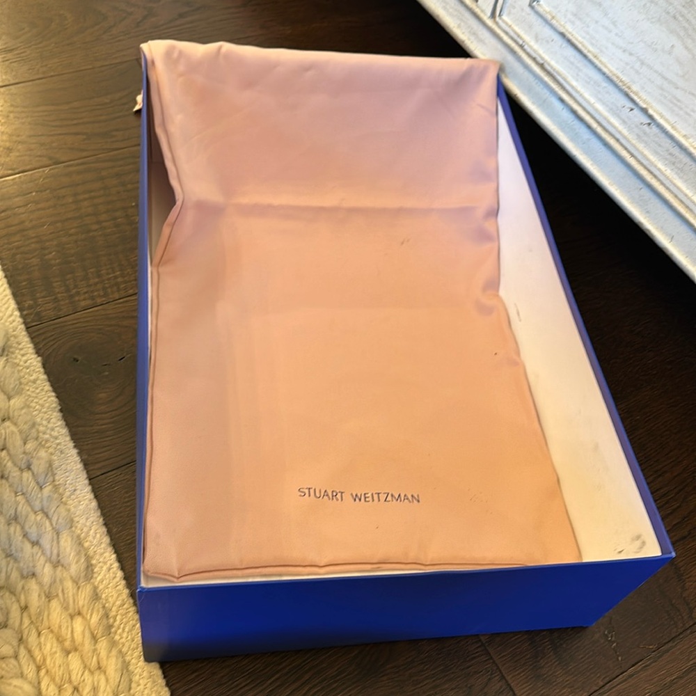 Bottom half of large Stuart Weitzman boot box and bag